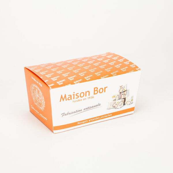 Ballotin de cubes de nougat tendre amandes et pistaches (200g)
