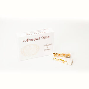 Boite blanche de nougat tendre (225g) boite de 14 triangles