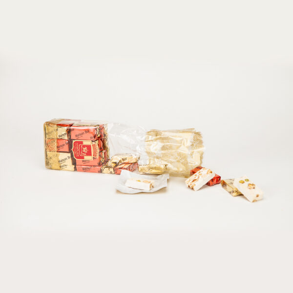 Sachets fantaisie mélange de dominos de nougat tendre et touron